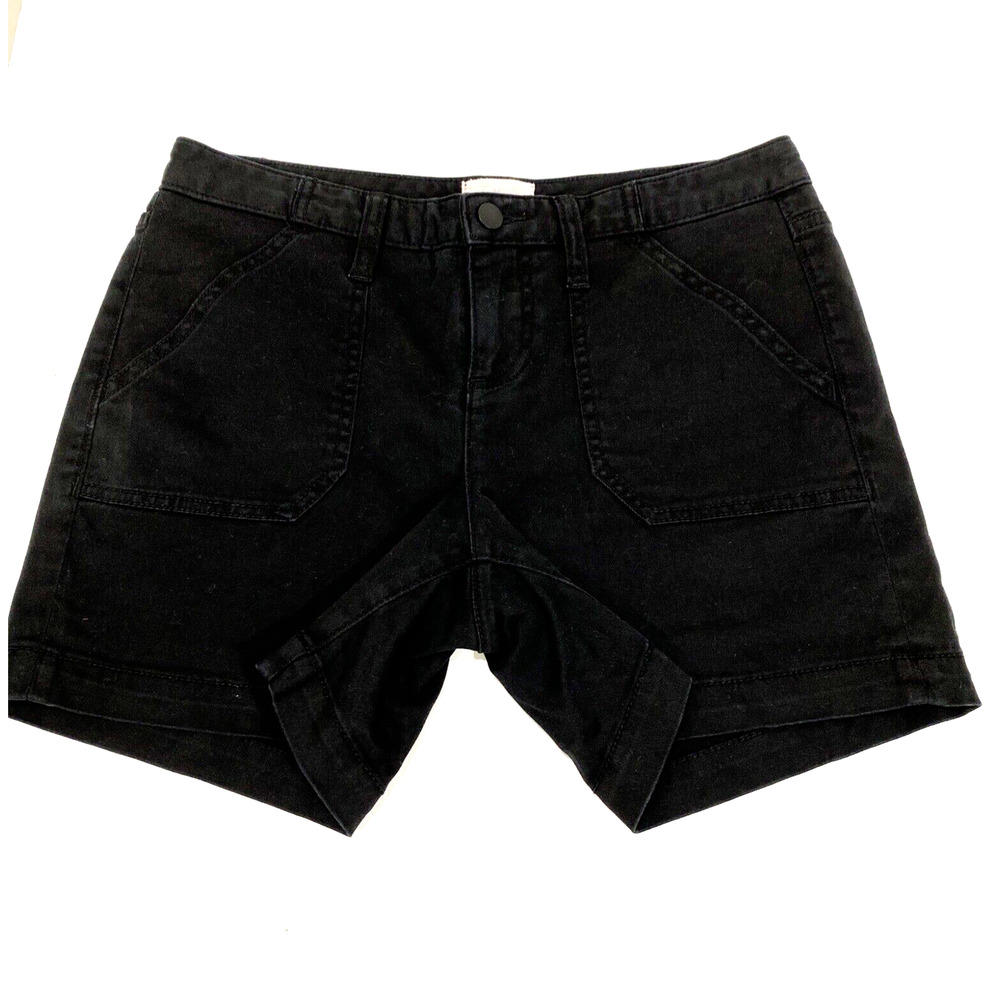 Caslon Size 4 Black Shorts Cotton Stretch Canvas Casual Basic Classic Preppy